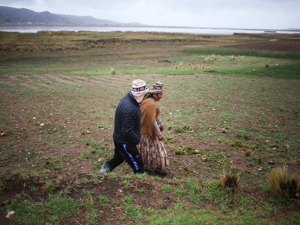 Sequera al llac Titicaca