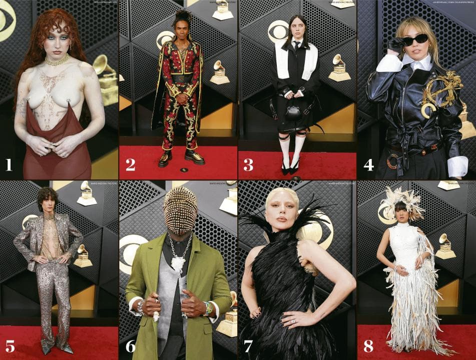 La catifa vermella dels Grammy més conservadora