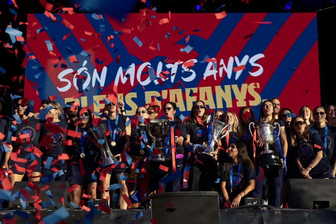 El Barça celebra la Champions